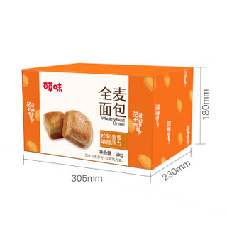 Be&Cheery 百草味 全麦面包 (箱装、1000g)