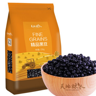 京东PLUS会员：天地粮人 精品 黑豆 1.25kg