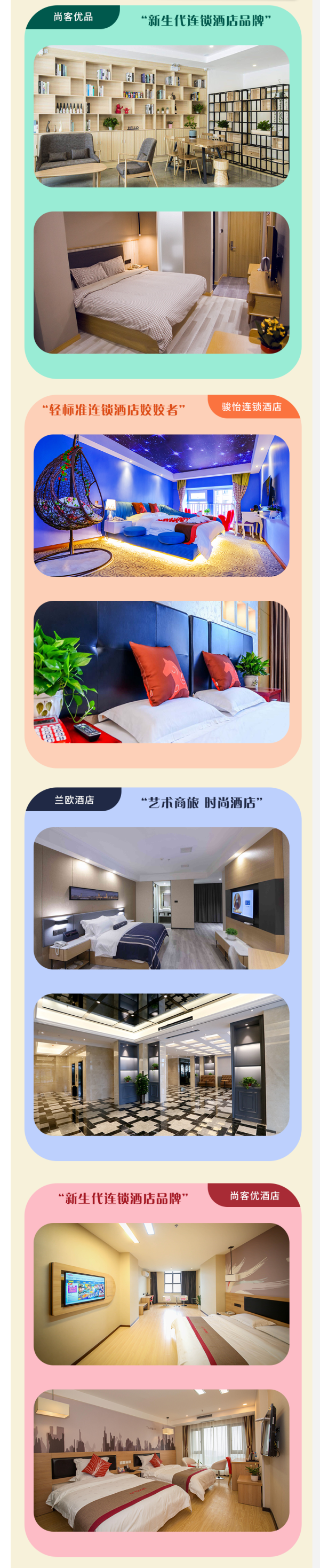 尚客优 全国多城3晚通用房券 可拆分使用