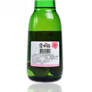 韩国进口梅酒雪中梅青梅味配制酒果酒 375ml/瓶 颗颗手摘青梅看得见