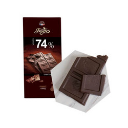 TRUFFLES 德菲丝 74%可可黑巧克力 排块装 100g *8件