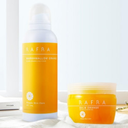 RAFRA 香橙温感卸妆膏 100g+碳酸泡沫洁面慕斯 150g