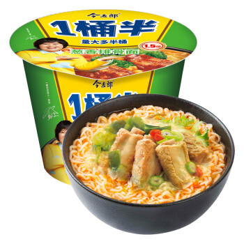 今麦郎 一桶半 葱香排骨面 单桶装 158g*3