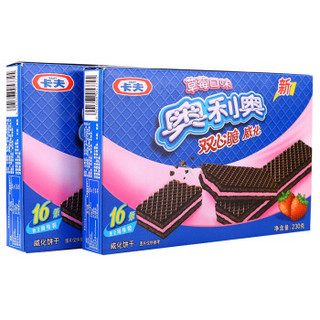 OREO 奥利奥 双心脆威化 草莓味 230g*2