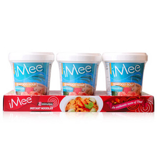 iMee 艾米 海鲜味 方便面杯面 65g*3杯