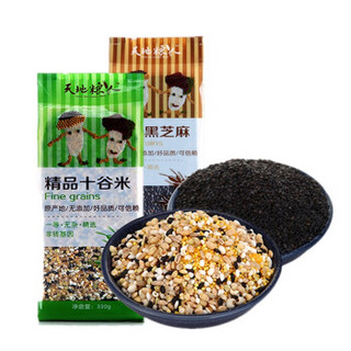 TIAN DI LIANG REN 天地粮人 精品十谷米330g+精品黑芝麻285g