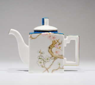 Asianera 手绘骨瓷 梅在春天 方壶茶具套装