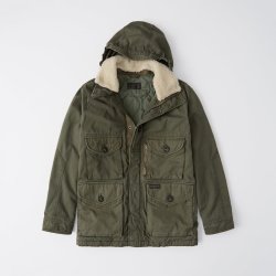 Abercrombie & Fitch 217153-3 AF 男士连帽军装棉服
