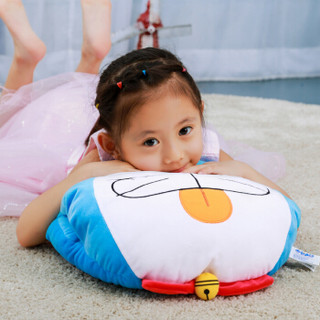 哆啦A梦 （Doraemon）毛绒玩具暖手枕 暖手枕多功能玩偶靠垫午休枕 机器猫抱枕布娃娃 DL2019-1 彩虹蓝