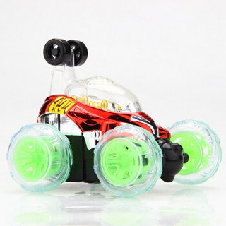 益米特技车 玩具遥控车可充电儿童玩具闪光音乐跳舞翻斗车红色