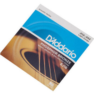 D'Addario 达达里奥 EJ16 美国进口民谣吉他琴弦 碳素钢弦套弦12-53磷铜