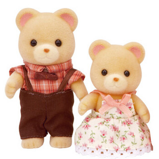 Sylvanian Families 森贝儿家族 SYFC5059 蜜熊家族 植绒公仔