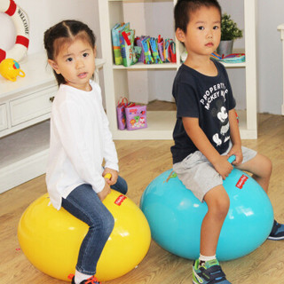 费雪（Fisher Price）儿童玩具球 宝宝健身球 蛋形跳跳球（蓝色 赠充气脚泵）F0706H1
