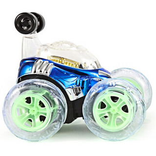 益米特技车 玩具遥控车可充电儿童玩具闪光音乐跳舞翻斗车蓝色