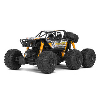  美致模型（MZ）充电六轮遥控车 1:8防水攀爬越野车超大儿童玩具车模男孩玩具 橙色