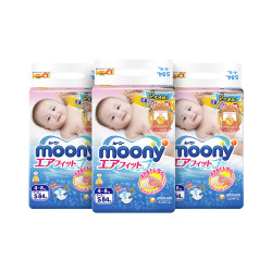 moony 尤妮佳 婴儿纸尿裤 S84片*3包