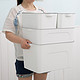 居家迷日式塑料收纳箱大号有盖储物箱 收纳箱4件套装+凑单品