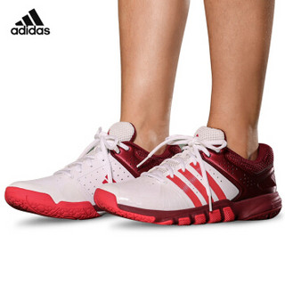 阿迪达斯adidas 运动休闲鞋 QUICKFORCE 5.1 女子网羽球鞋 羽毛球鞋  BB4834 白红 6/39码 *3件