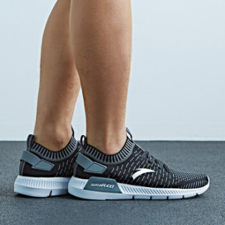 anta 安踏 11725550 男士夏季袜套式轻跑鞋 黑/深灰 44.