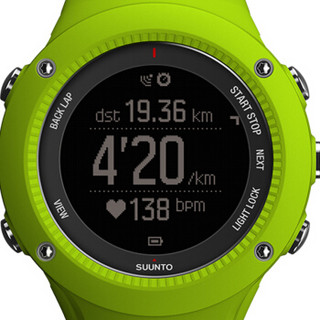 颂拓(SUUNTO)手表 AMBIT3 HR 拓野3RUN户外跑步运动智能手表柠檬黑心率SS021261000