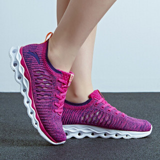 ANTA 安踏 12725588 能量环 飞织袜套女士跑步鞋 闪电紫-5 35.5