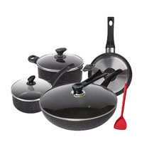 SIRONI 麦饭石炒锅汤锅煎锅奶锅锅具4件套