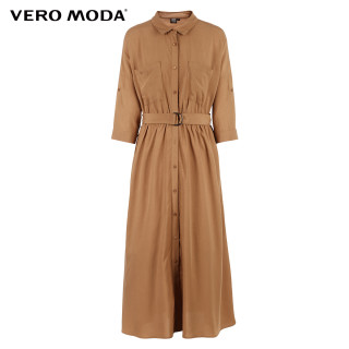 vero moda 维莎曼 31826w526 女士单排扣五分袖连衣裙 蜜乳白色 m