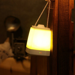 OUTRACE 奥其斯 LED手提夜灯创意无极调光卧室床头灯氛围灯 底座充电款 黄光