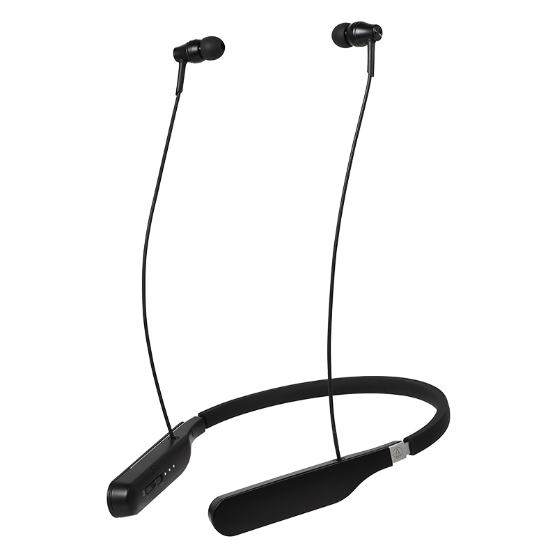audio-technica 铁三角 DSR5BT 入耳式颈挂式动圈蓝牙耳机 黑色
