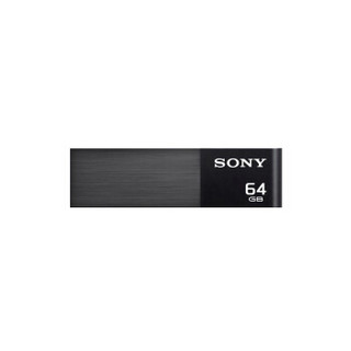 索尼（SONY）64GB U盘 USB3.1 高速铝合金 金属U盘 黑色 读速160MB/s 手机U盘 多用车载优盘