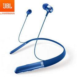 JBL LIVE 200BT 颈挂式无线蓝牙耳机 入耳式耳机+运动耳机 跑步磁吸式带麦 苹果安卓通用 冰湖蓝