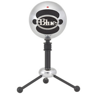 Blue Snowball 雪球USB电容麦克风 三种拾音模式 即插即用 电脑K歌YY游戏唱吧录音 拉丝铝