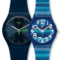 SWATCH 斯沃琪 炫彩原创系列 SUON700石英男表/GN237女表