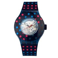 SWATCH 斯沃琪 夏日潜水系列 SUUN100 缤纷圆点 女士石英腕表