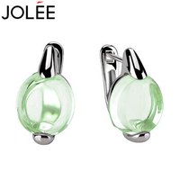 羽兰JOLEE 耳钉 天然水晶耳环S925银时尚韩版简约耳饰品新款耳坠送女生妈妈礼物 JE09068-7
