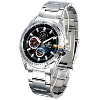 CASIO 卡西欧 EDIFICE系列 EF-336D-1AVDF 三眼指针钢带石英男表