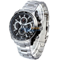 CASIO 卡西欧 EDIFICE系列 EF-560D-1A 个性设计三眼计时赛车男表