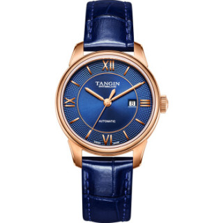 天珺tangin手表慧心系列瑞士进口皮带女士机械表情侣手表女t7029lhb