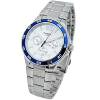 CASIO 卡西欧 经典指针系列 MTP-1300D-7A2 钢链石英男表