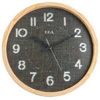 BBA挂钟 客厅创意钟表简约静音个性木质现代时尚时钟挂表无镜面数字 T25622 原木色