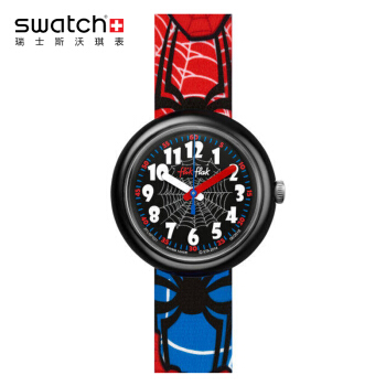 SWATCH 斯沃琪 ZFLNP021 冒险蜘蛛侠 石英儿童表