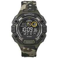 TIMEX 天美时 Expedition系列 T49971 男士电子腕表 48mm 黑色 迷彩 树脂