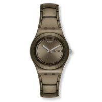SWATCH 斯沃琪 金属中盘系列 YLC7001AG 棕色思念 女士石英腕表