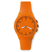 SWATCH 斯沃琪 果冻计时系列 SUSO400 橙色舞步 女士石英腕表