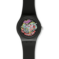 SWATCH 斯沃琪 极致限量系列 SUOZ167 野性面孔 女士石英腕表