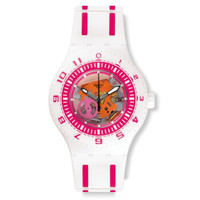 SWATCH 斯沃琪 夏日潜水系列 SUUW101 波浪细语 女士石英腕表
