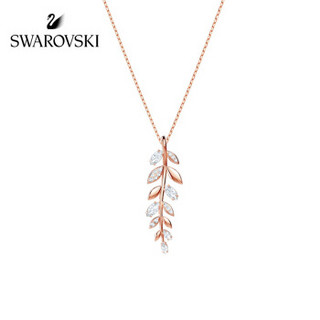 SWAROVSKI 施华洛世奇 MAYFLY 38 cm金色树叶项链65.00g