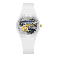 swatch 斯沃琪 色彩密码系列 GW169 水兵白浪 女士石英腕表