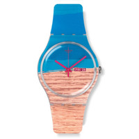 swatch 斯沃琪 原创炫彩系列 SUOK706 蓝天松意 女士石英腕表
