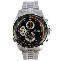 CASIO 卡西欧 EDIFICE系列 EF-543D-1A 男士时尚石英表 黑色表盘
